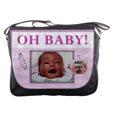 Oh Baby Girl Messenger Bag By Lil Front