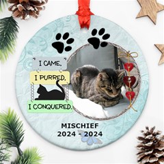 Cat Rememberance Ornament (1 Sided) - Ornament (Round)