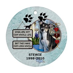 Dog Rememberance Ornament (1 Sided) - Ornament (Round)