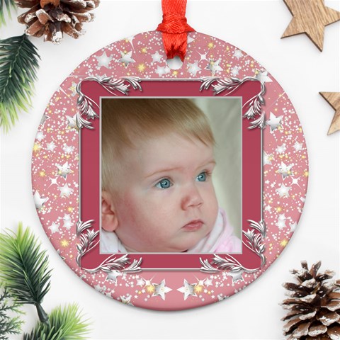 First Christmas Round Ornament (2 Sided) By Deborah Front