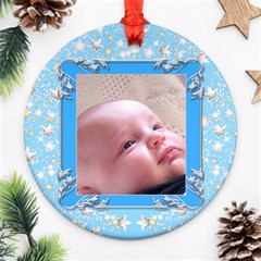 First Christmas  2 Round Ornament (2 sided) - Round Ornament (Two Sides)