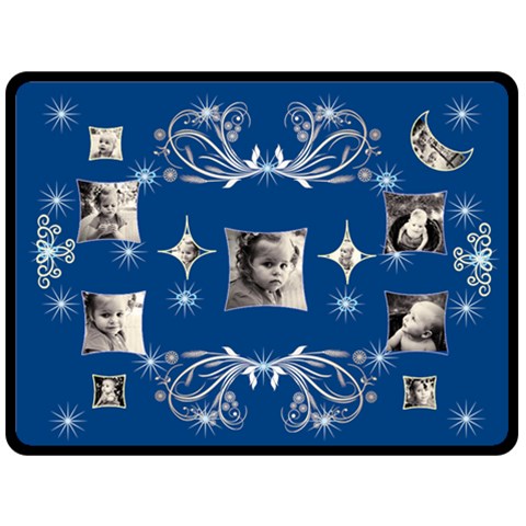 Starry Night Blue Xl Blanket By Birkie 80 x60  Blanket Front