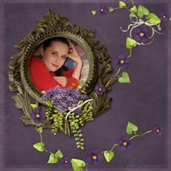 Lavender Dream - Scrapbook Page 8x8 