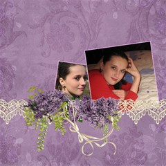 Lavender Dream - Scrapbook Page 8x8 