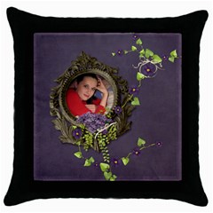 Lavender Dream - Throw Pillow Case  - Throw Pillow Case (Black)