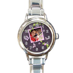 Lavender Dream - Round Italian Charm Watch 