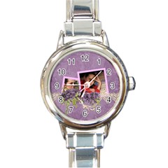 Lavender Dream - Round Italian Charm Watch 