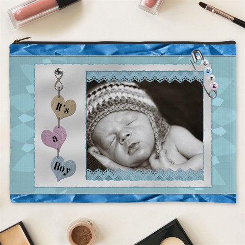 Its A Boy Xxxl Cosmetic Bag By Lil Front