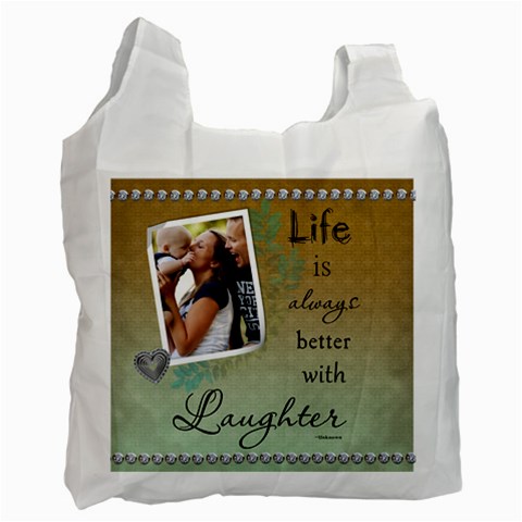 Laughter Recycle Bag (1 Sided) By Lil Front