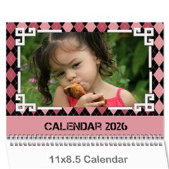 Pink Check Wall Calendar (any Year) 2026 - Wall Calendar 11 x 8.5 (12-Months) Pink Check Wall Calendar (any Year) 2026 - Wall Calendar 11 x 8.5 (12-Months)