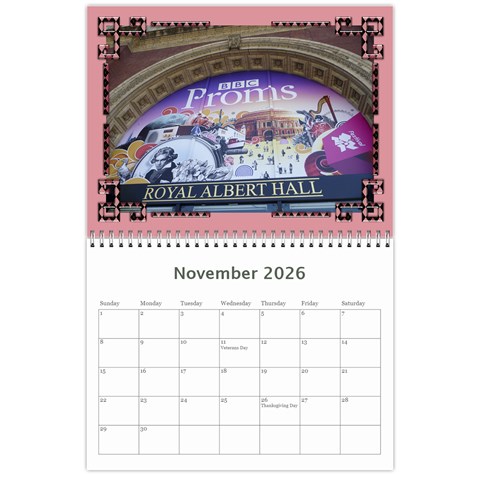 Pink Check Wall Calendar (any Year) 2026 By Deborah Nov 2026