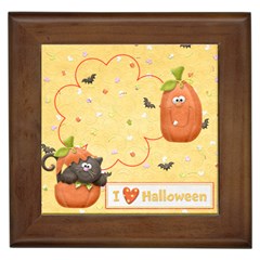 I Love Halloween Framed Tile