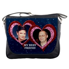 Double heart Messenger bag