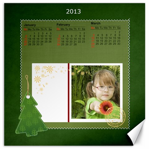 Christmas By Mac Book 11.4 x11.56  Canvas - 1