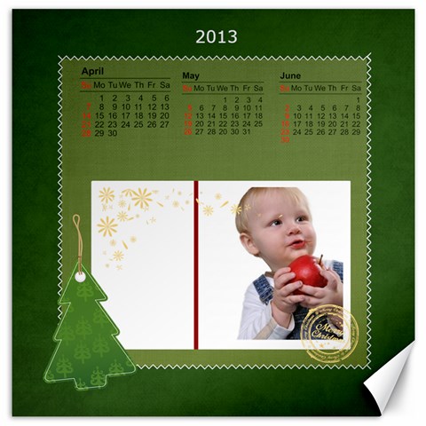 Christmas By Mac Book 11.4 x11.56  Canvas - 2