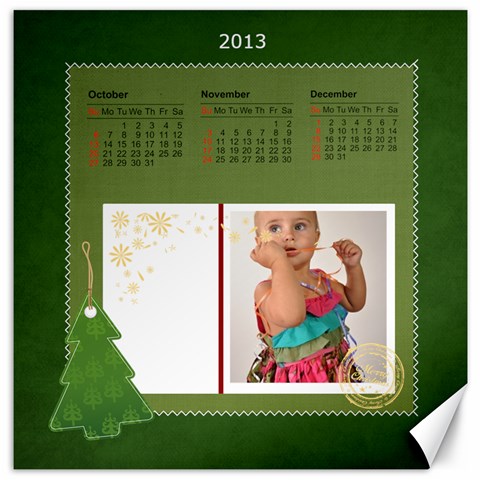Christmas By Mac Book 11.4 x11.56  Canvas - 4