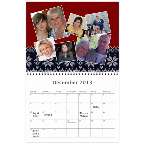 Xmas Calendar 2o12 By Kelly Flickinger Dec 2013