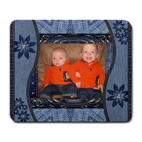 Denim Look Large Mousepad By Lil Front