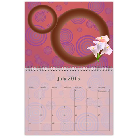 Colorful Calendar 2015 By Galya Jul 2015
