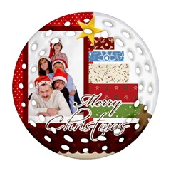 merry christmas - Ornament (Round Filigree)