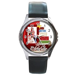 merry christmas - Round Metal Watch