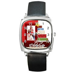 merry christmas - Square Metal Watch