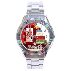 merry christmas - Stainless Steel Analogue Watch