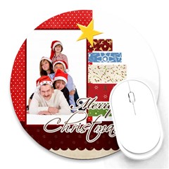 merry christmas - Round Mousepad