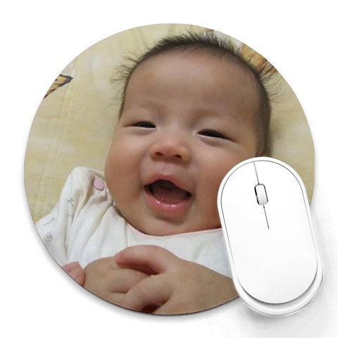 101 4 By Fish Yu 8 x8  Round Mousepad - 1