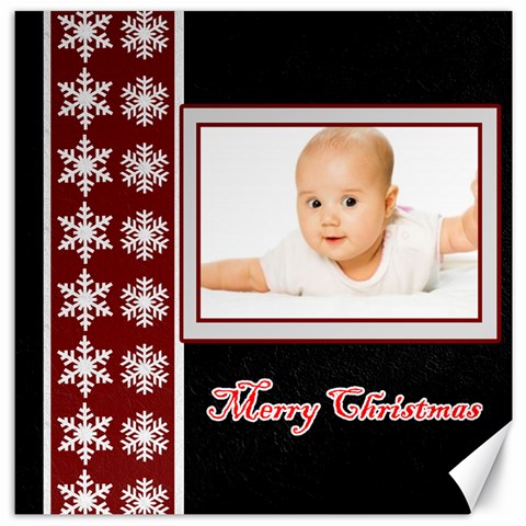 Merry Christmas, Xmas, Happy New Year  By Wood Johnson 11.4 x11.56  Canvas - 1