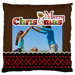 merry christmas, xmas, happy new year  - Large Cushion Case (One Side)