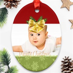 merry christmas, xmas, happy new year  - Ornament (Oval)