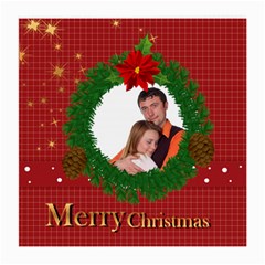 merry christmas, xmas, happy new year  - Medium Glasses Cloth (2 Sides)