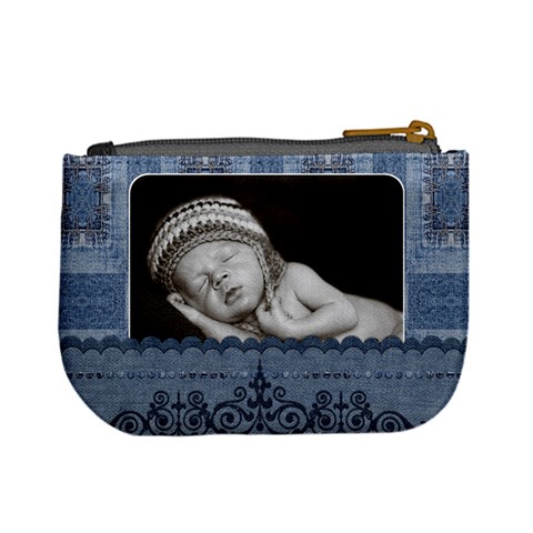 Denim Look Mini Coin Purse By Lil Back