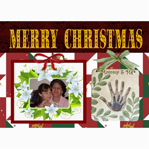 Mommy And Me Christmas Photo Card By Kim Blair 7 x5  Photo Card - 8