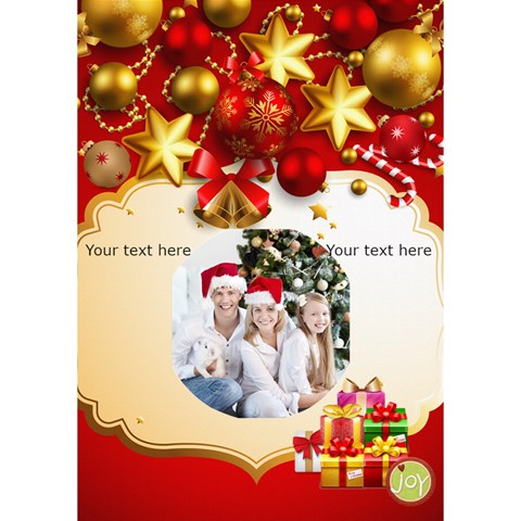 Christmas Circle Bottom 3d Greeting Card (7x5)  By Joanne5 Inside