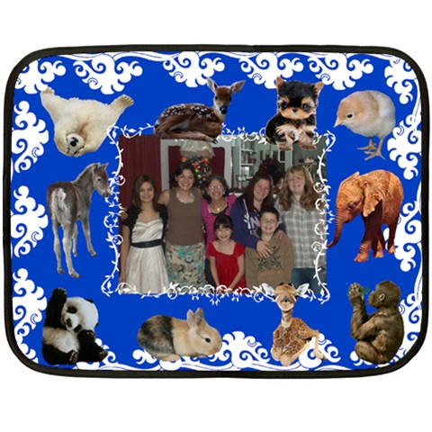 Baby Animal Blanket Mini Two Sides By Kim Blair 35 x27  Blanket Front