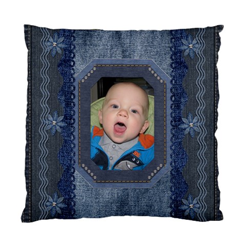 Dark Denim Look Cushion Case (2 Sided) By Lil Back