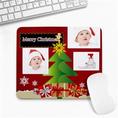 merry christmas - Large Mousepad