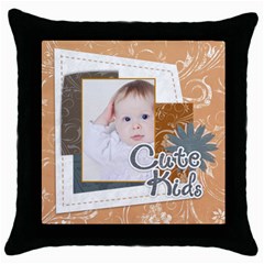 merry christmas (5 styles) - Throw Pillow Case (Black)