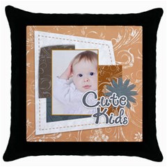 merry christmas - Throw Pillow Case (Black)