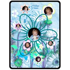 Precious Petals XL Teal Blanket - Fleece Blanket (Large)