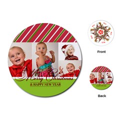 merry christmas - Playing Cards Single Design (Round)