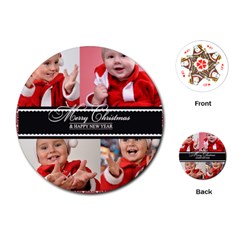 merry christmas - Playing Cards Single Design (Round)