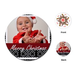 merry christmas - Playing Cards Single Design (Round)