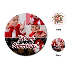 merry christmas - Playing Cards Single Design (Round)