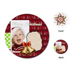 merry christmas - Playing Cards Single Design (Round)