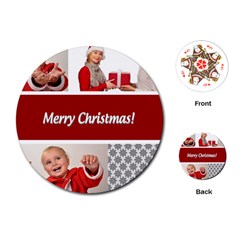 merry christmas - Playing Cards Single Design (Round)