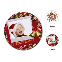 merry christmas - Playing Cards Single Design (Round)