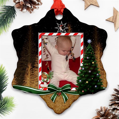 Ho Ho Ho Snowflake Ornament (2 Sided) By Lil Back
